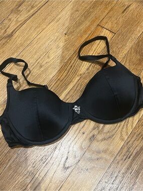 Fleur du Mal Black Silk Bra